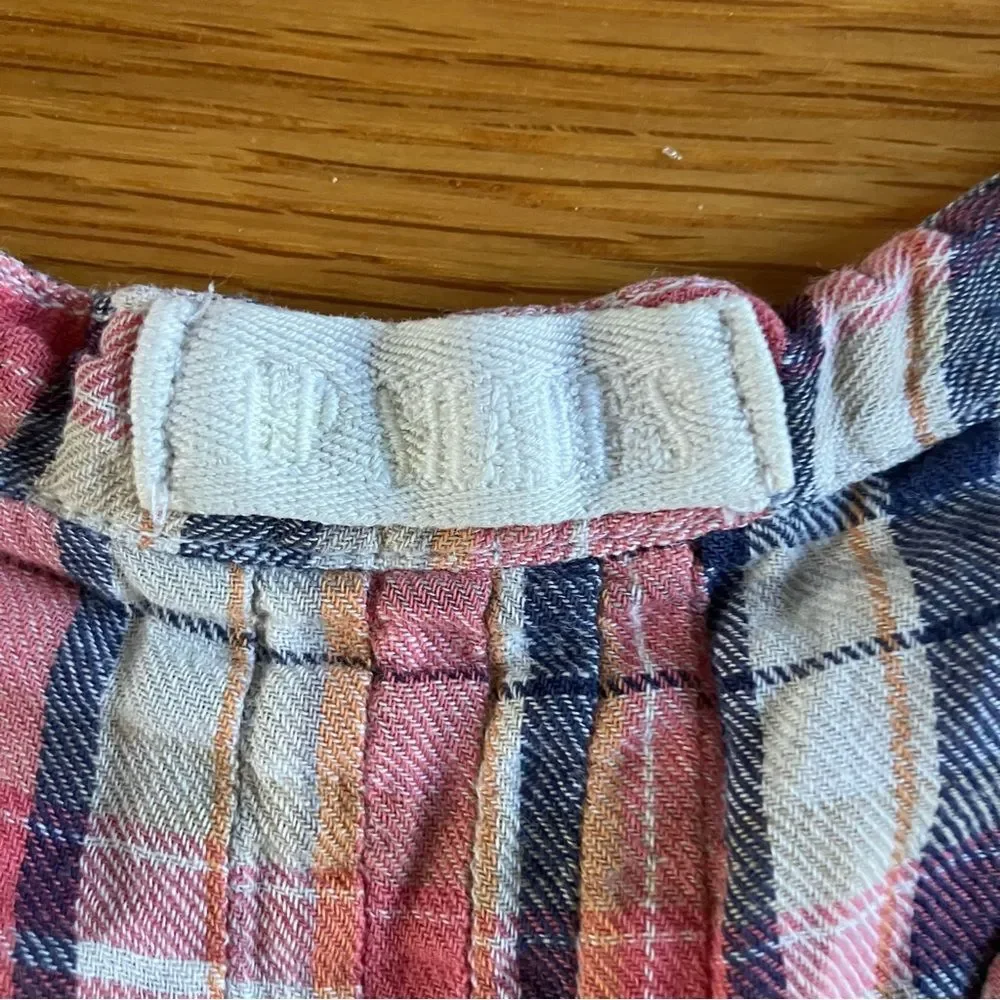 CP Shades Red Plaid Cowgirl USA Linen Cotton Regina Tunic Shirt Dress Medium - Picture 3 of 15